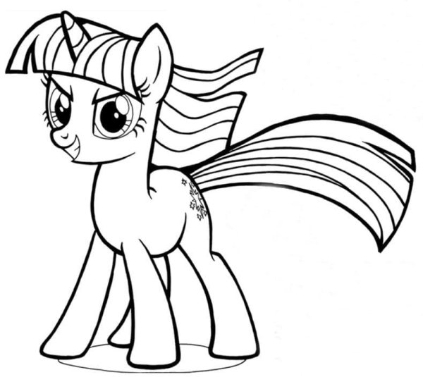 Пони Твайлайт раскраска