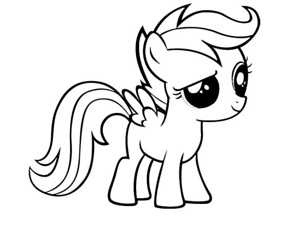 Пони раскраска для детей