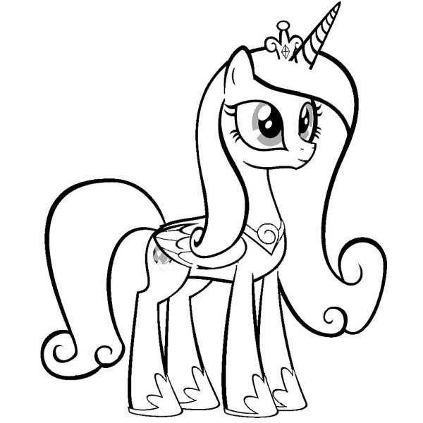 Раскраска пони принцесса Каденс
