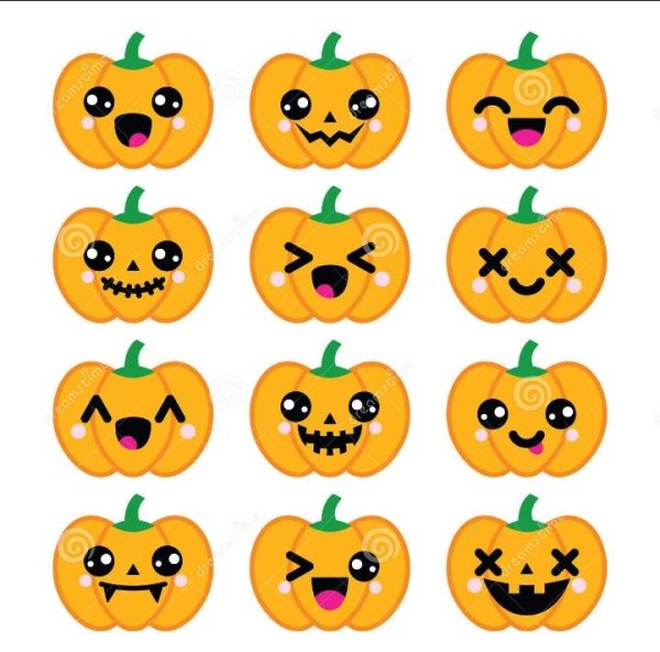 Мордочки для тыквы на Хэллоуин милые
