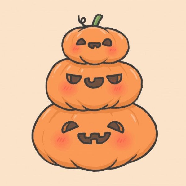 Контур тыквы для Хэллоуина