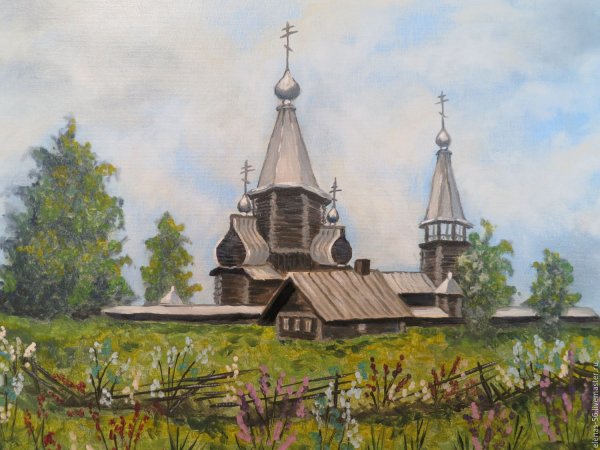Деревянные церкви живопись