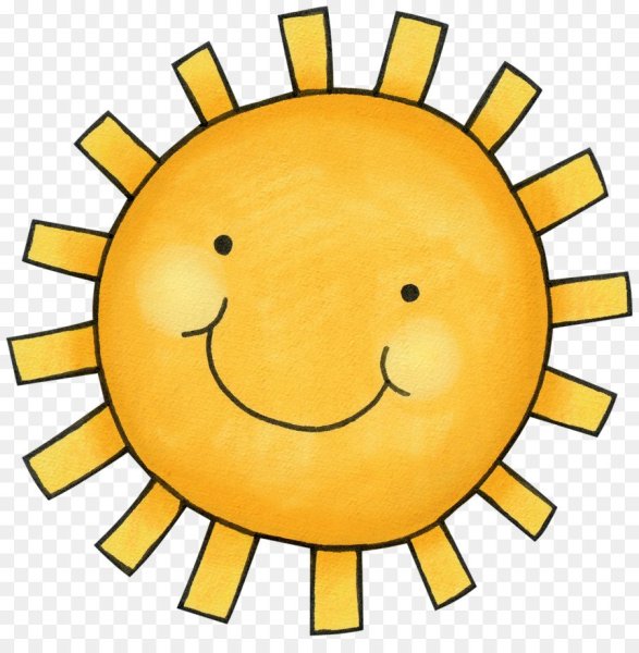 Милое нарисованное солнце