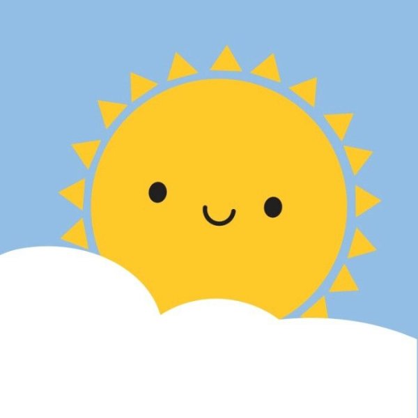 Нарисовать милое солнышко