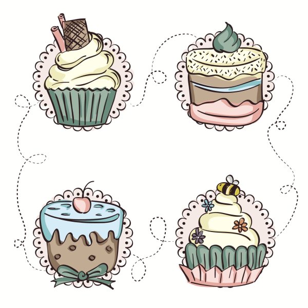 Рисунки для срисовки тортики