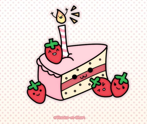 Милый тортик рисунок