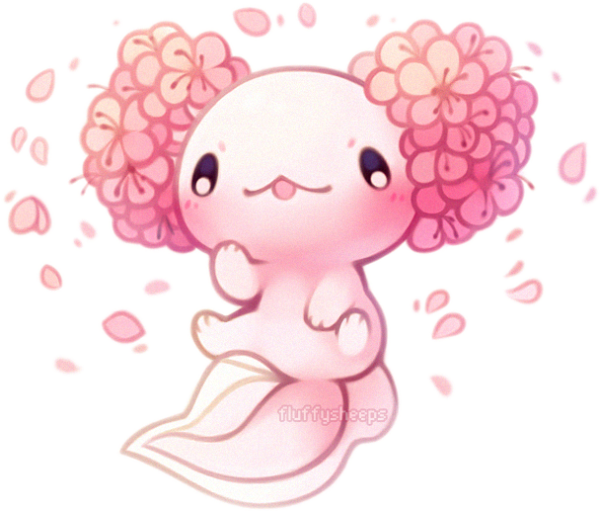 Стикеры аксолотль