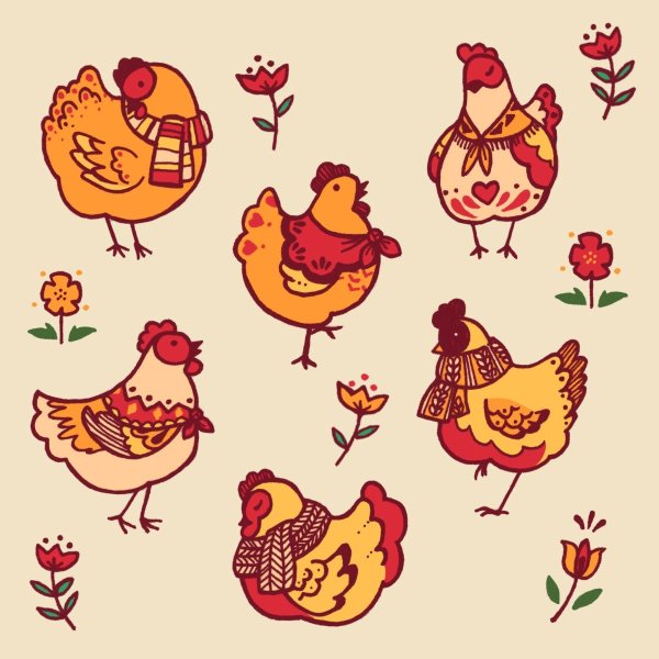 Курица стилизованная