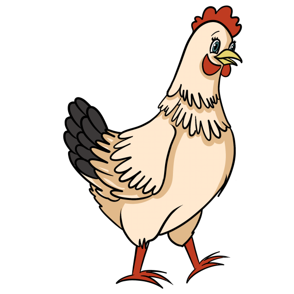 Курица раскраска для детей