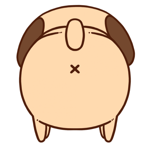 Мопсы Каваи для срисовки