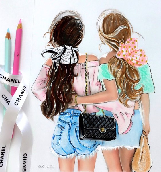 Девчачьи рисунки для срисовки