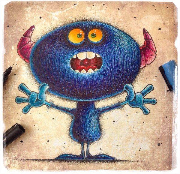 Рисунки смешных монстриков