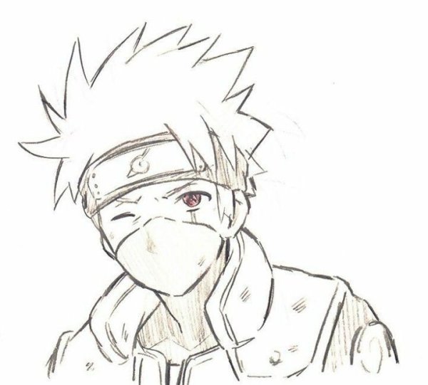 Рисунки для срисовки аниме Наруто Саске