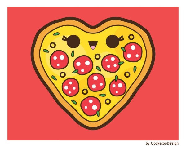 Каваи еда пицца