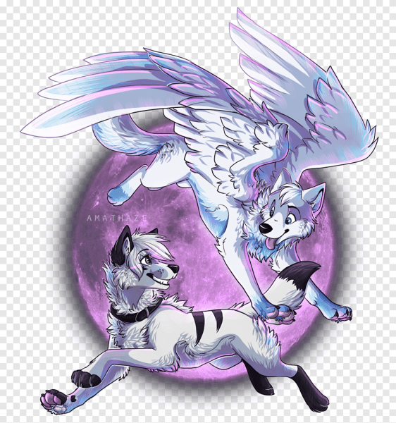 Красивые мультяшные волки