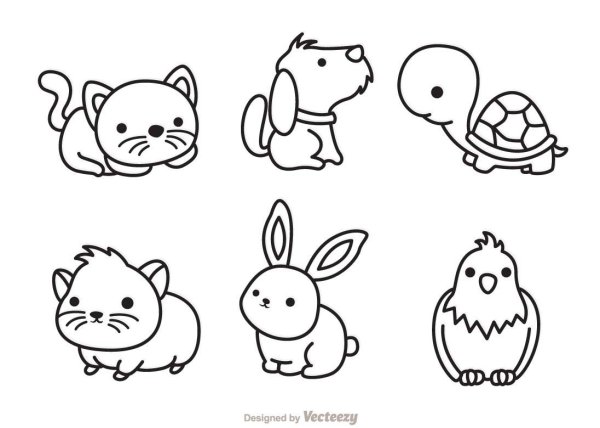 Маленькие рисунки животных