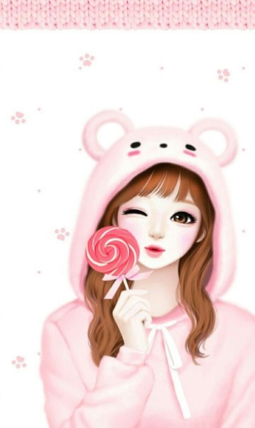 Милые мультяшные девушки