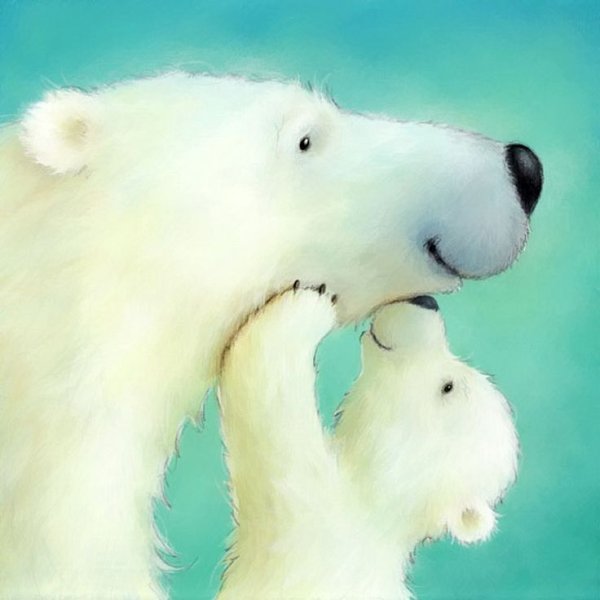 Мишка с сердечком рисунок