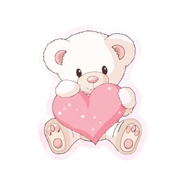 Белый мишка арт