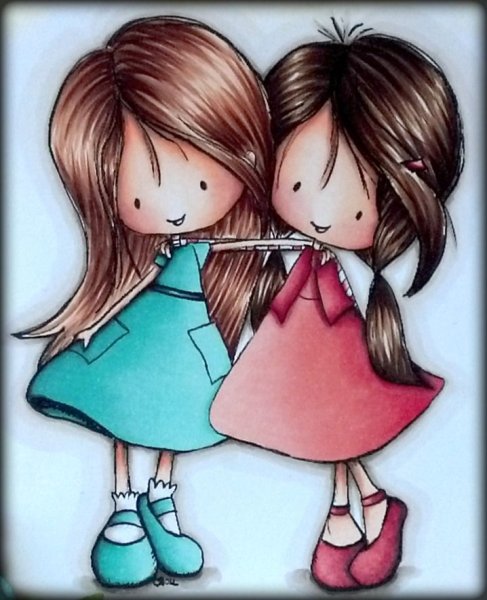 Подруги рисунок