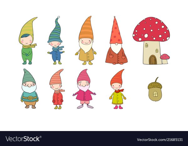 Скандинавские Гномы вектор