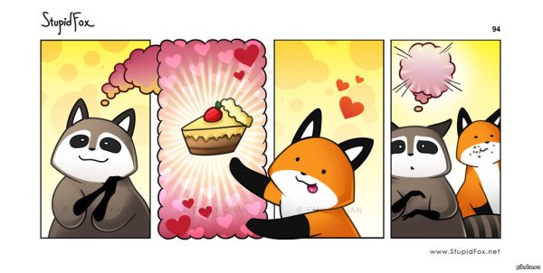 Лиса и енот комиксы