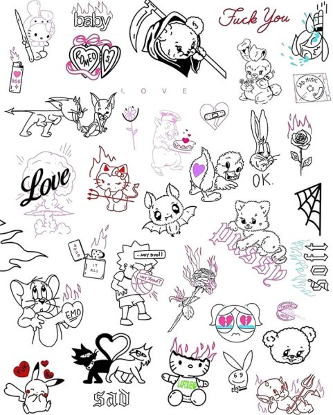 Тату эскизы милые животные