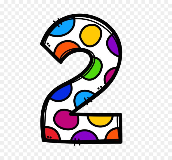 Цифра 2 Радужная