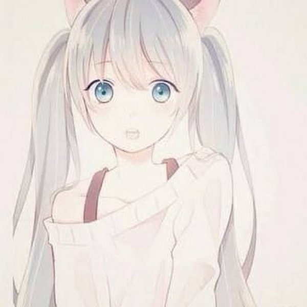 Нарисованных девочек с ушками