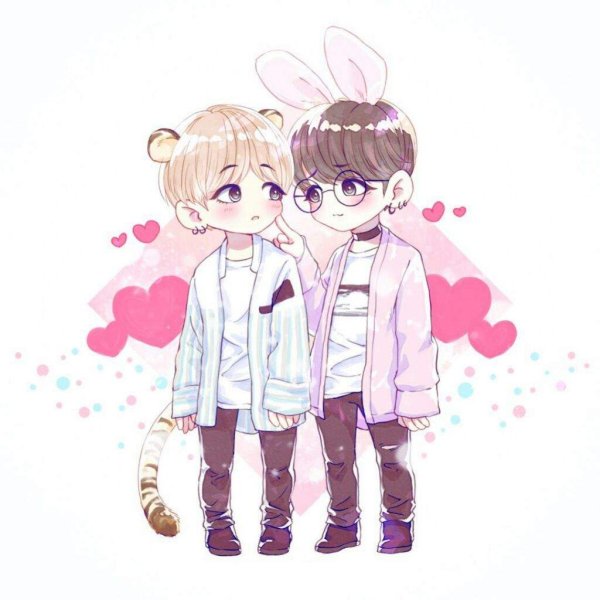 Чиби БТС Чонгук и Тэхен