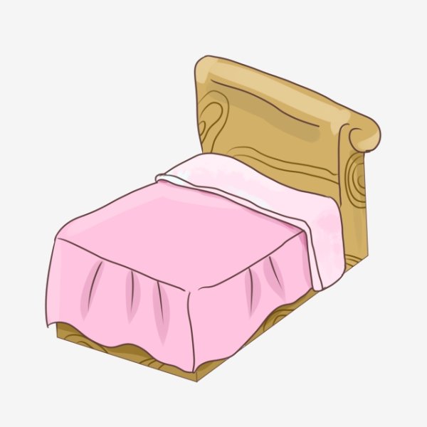 Мультяшная кровать розовая