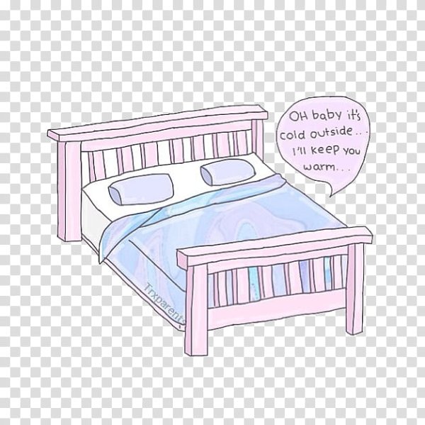 Милая кровать нарисованная