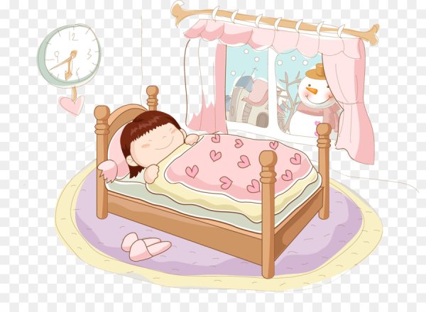 Эскиз кровати карандашом