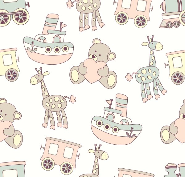 Нежный фон с зайками