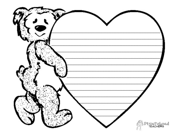 Открытка сердечко раскраска