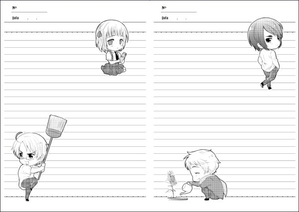 Листы для блокнота аниме
