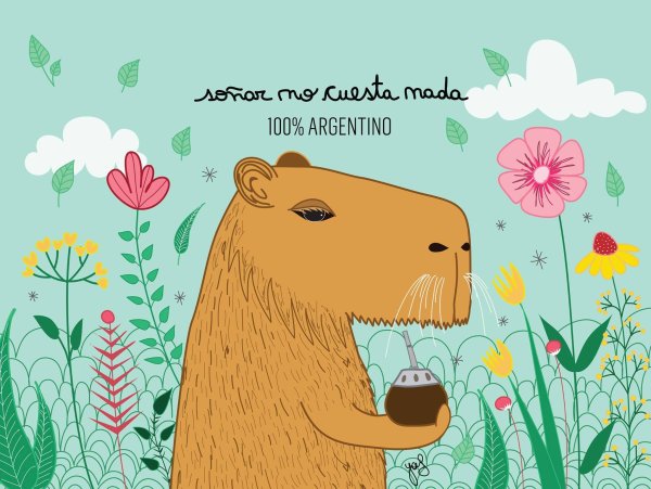 Капибара рисунок