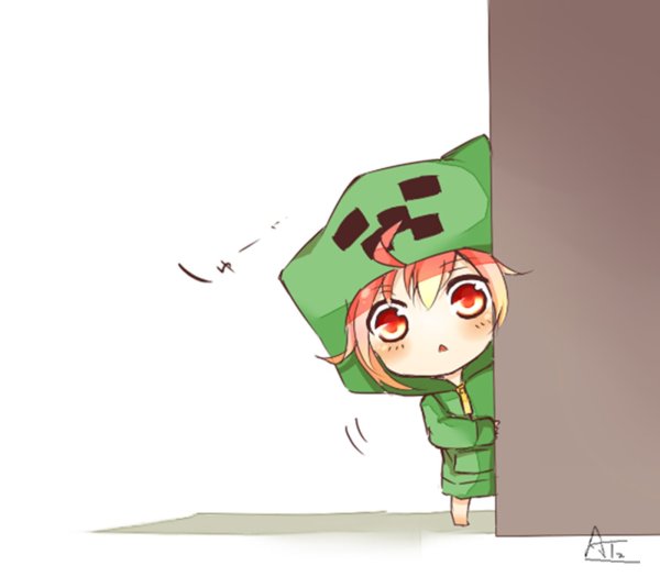 Minecraft anime Creeper Чиби