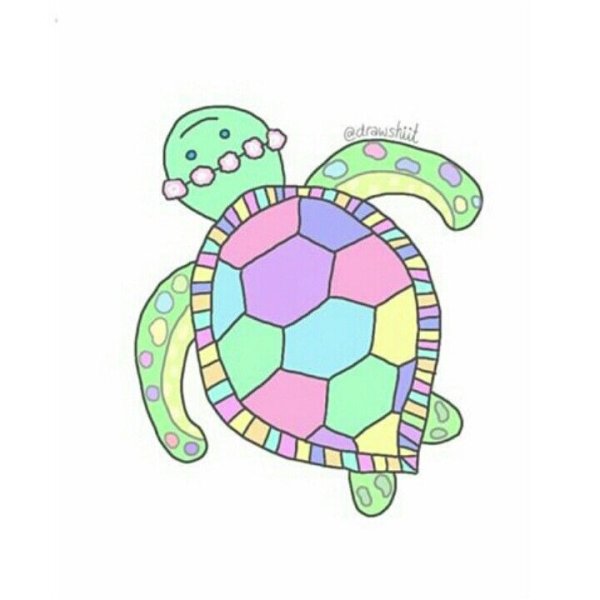 Черепашка для срисовки