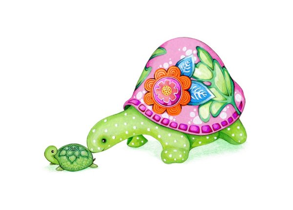 Черепаха из рисование в стиле для детей