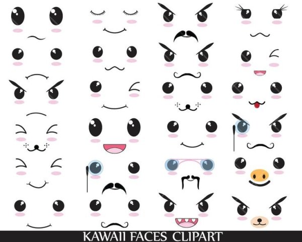 Милые мордочки для рисования