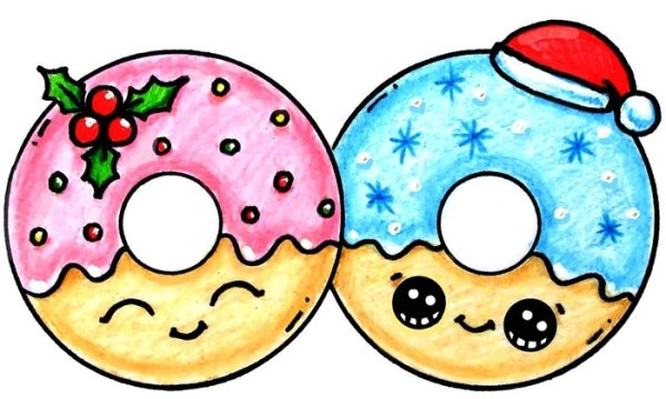 Новогодняя еда для срисовки