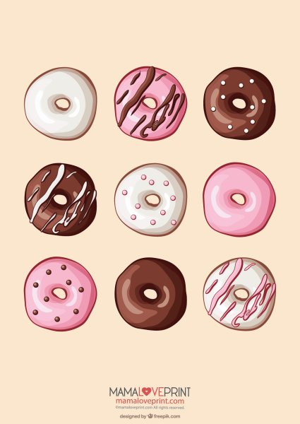 Пончик для срисовки