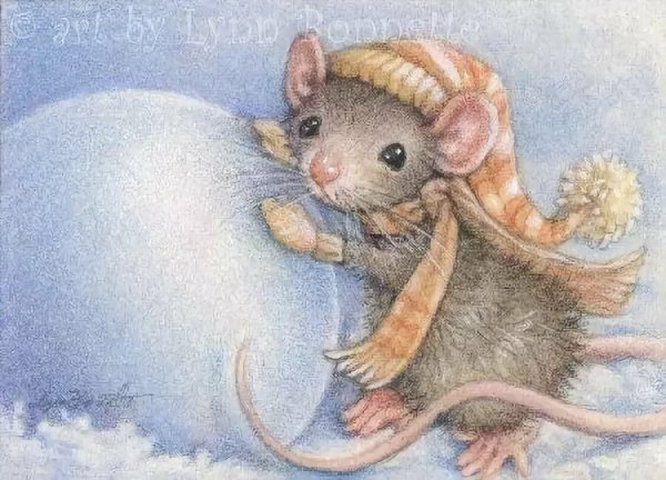 Мышка пастелью