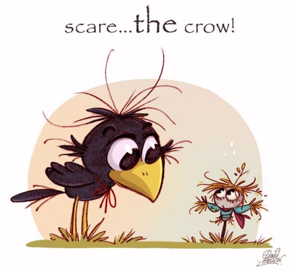 Ворона арт милый