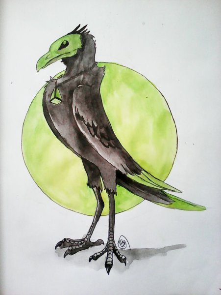 Зеленая ворона