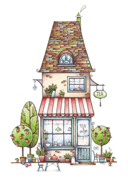 Милый домик иллюстрация