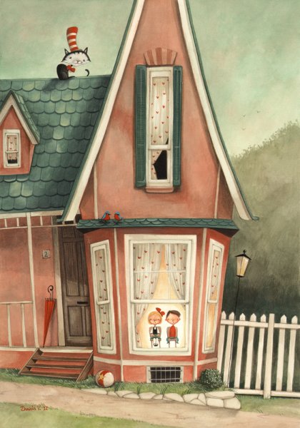 Домики милые иллюстрации