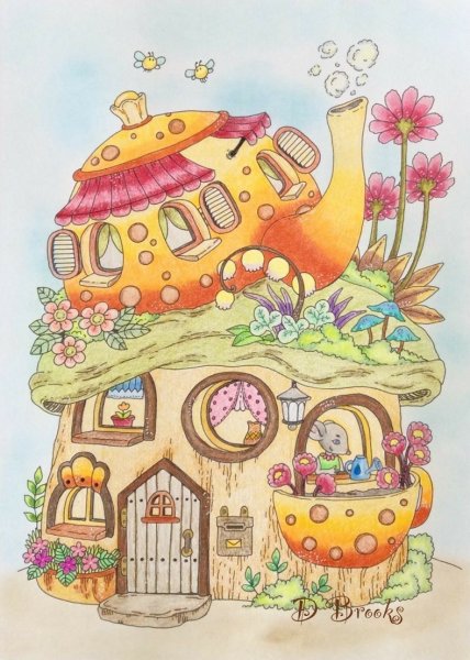 Сказочные домики рисование