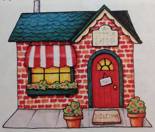 Милые рисунки для декорации бумажного домика.